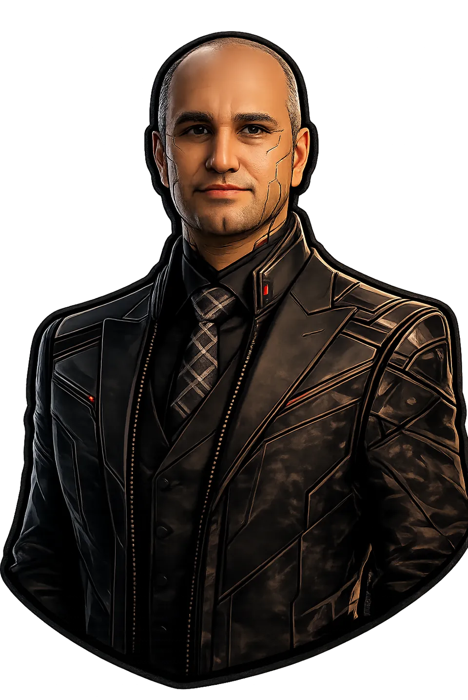 Cyber styled illustration of Alireza Ghahraman
