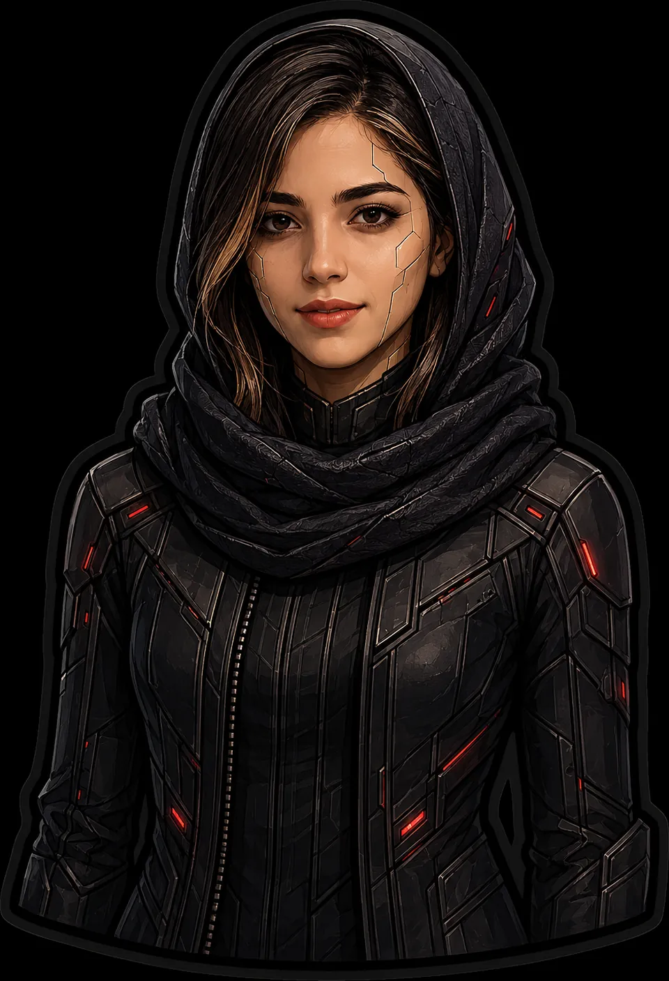 Cyber styled illustration of Samira Irandoost