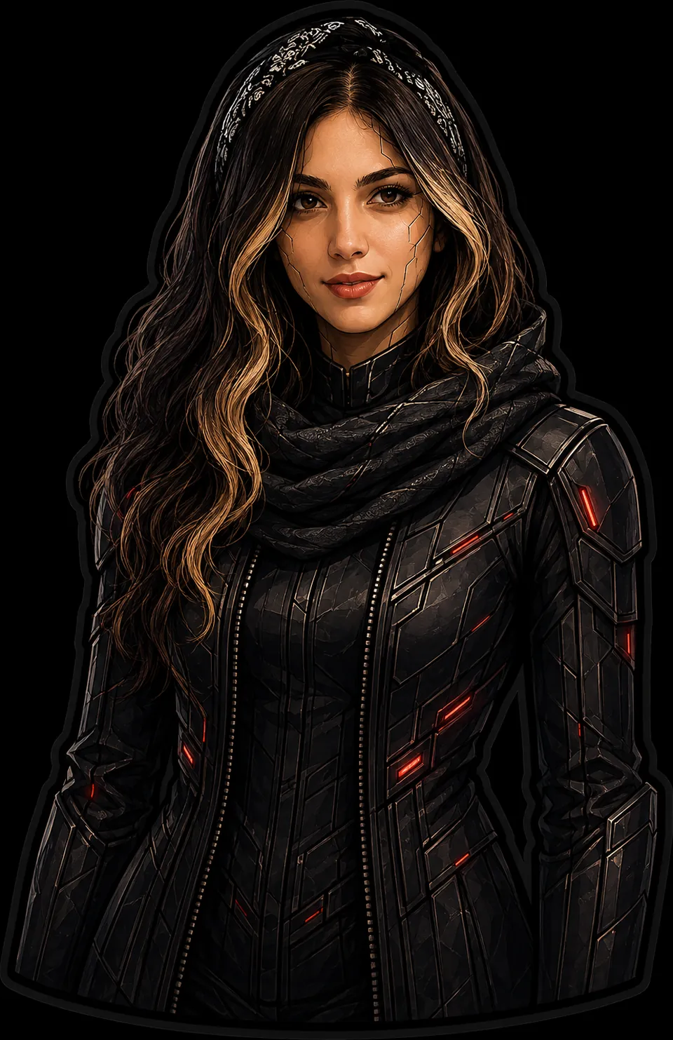 Cyber styled illustration of Zahra Hosseini